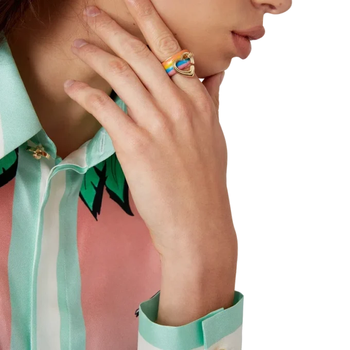 Bague Rainbow Heart