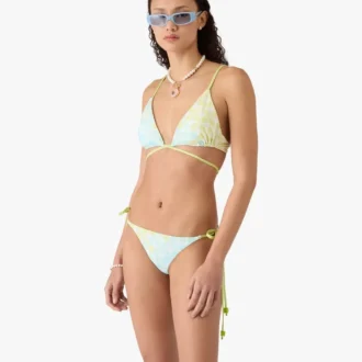 Bas de bikini à cordons et perles Optic Drop