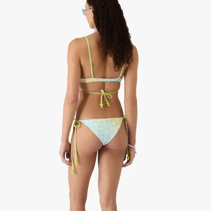 Bas de bikini à cordons et perles Optic Drop