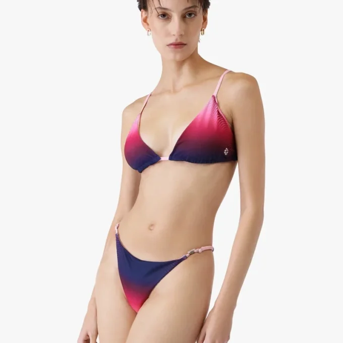 Bas de bikini dégradé aubergine