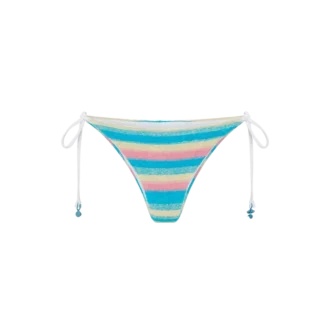 Bas de bikini en tissu éponge rayé