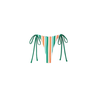 Bas de bikini à ficelles rayé