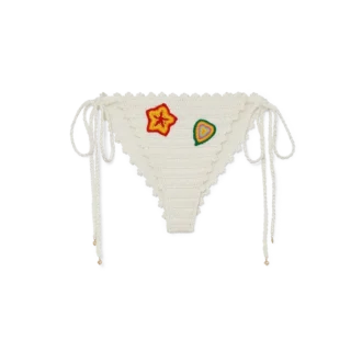 Bas de bikini à motifs au crochet