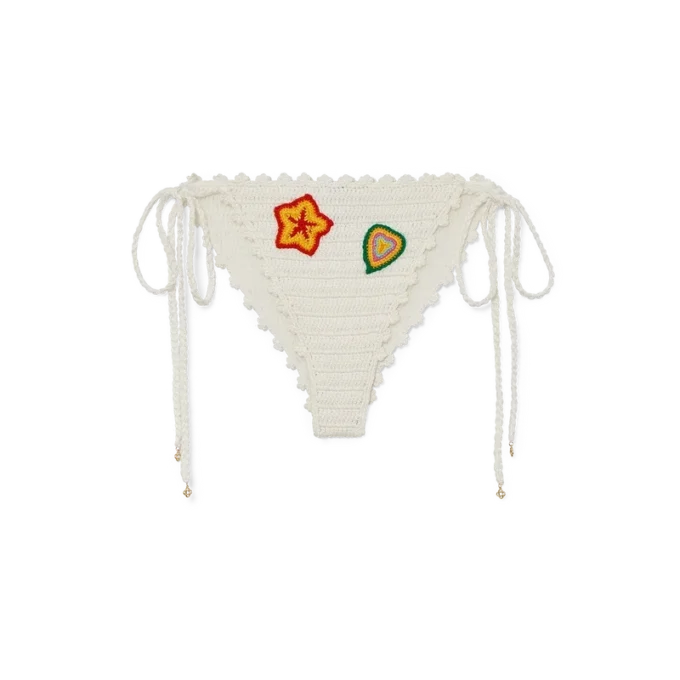 Bas de bikini à motifs au crochet