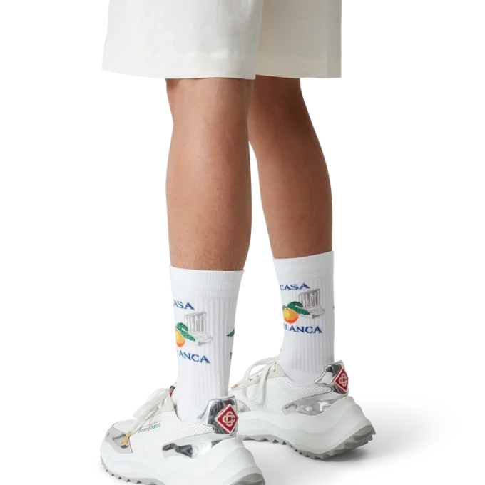 Baskets Atlantis blanches et chromées pour homme