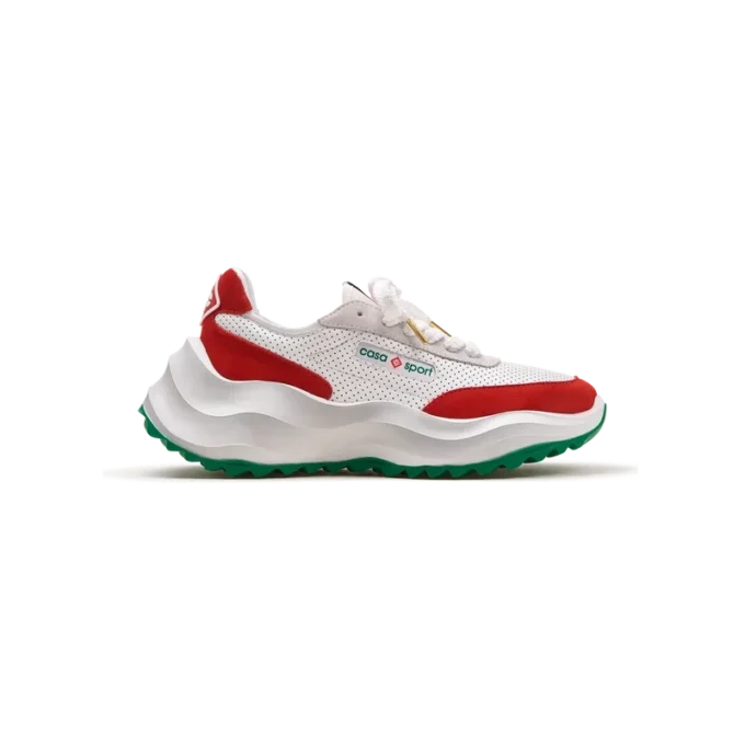 Baskets Atlantis blanches et rouges pour homme