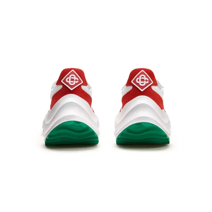 Baskets Atlantis blanches et rouges pour homme