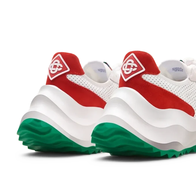 Baskets Atlantis blanches et rouges pour homme