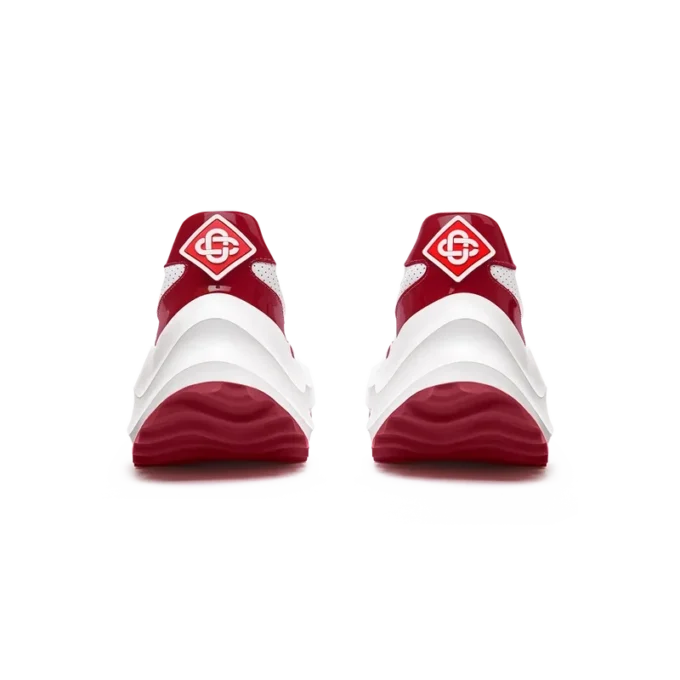 Baskets Atlantis pour femme, blanc et rouge vif