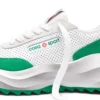 Baskets Atlantis pour femme, blanc et vert tennis