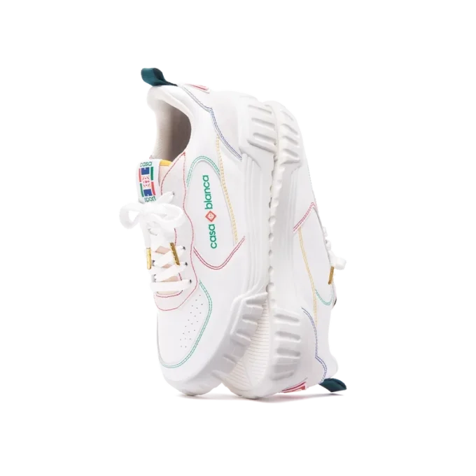 Baskets Court blanches et multicolores pour femme Baskets Court blanches et multicolores pour femme