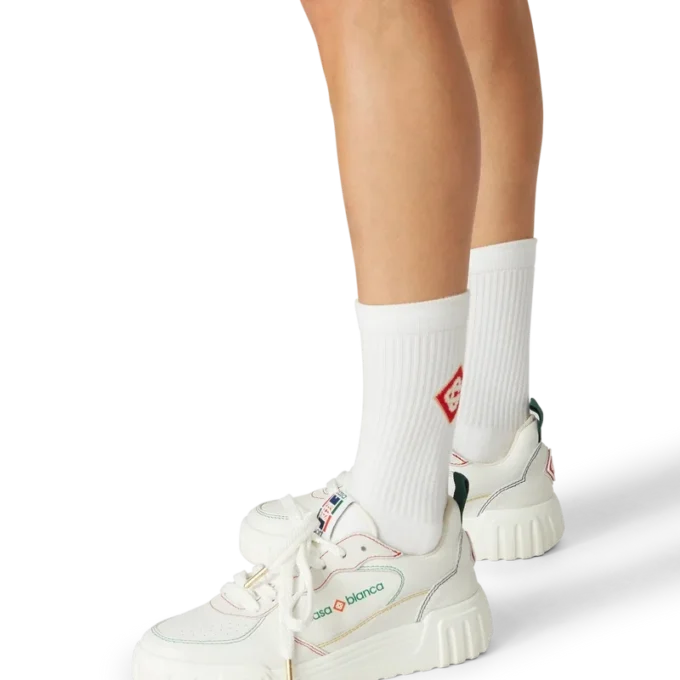 Baskets Court blanches et multicolores pour femme Baskets Court blanches et multicolores pour femme