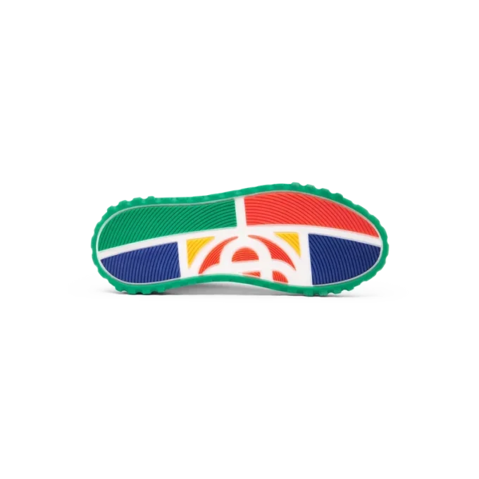 Baskets Court blanches et vertes pour femme