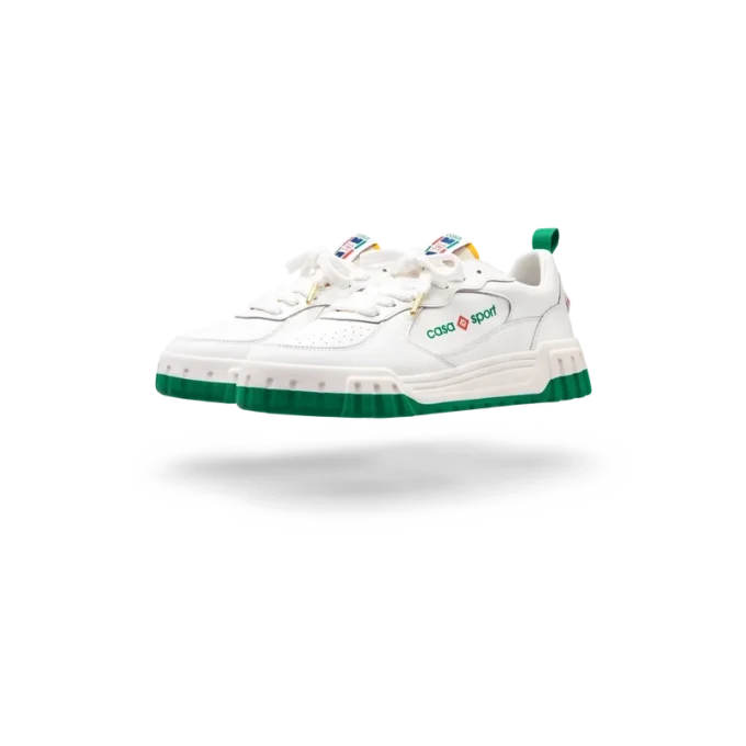 Baskets Court blanches et vertes pour femme