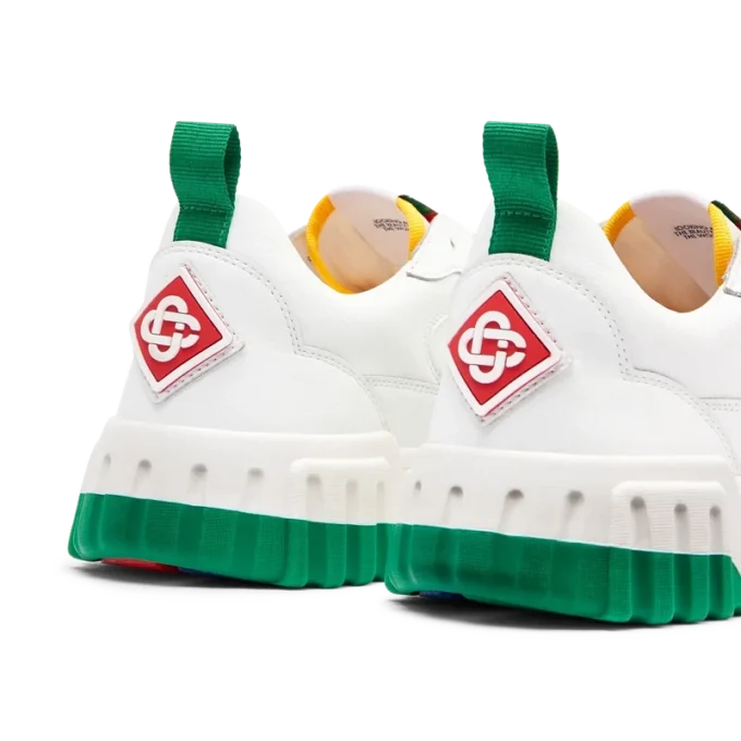 Baskets Court blanches et vertes pour femme