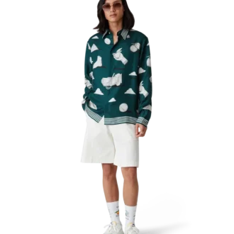 Baskets Court blanches et vertes pour homme