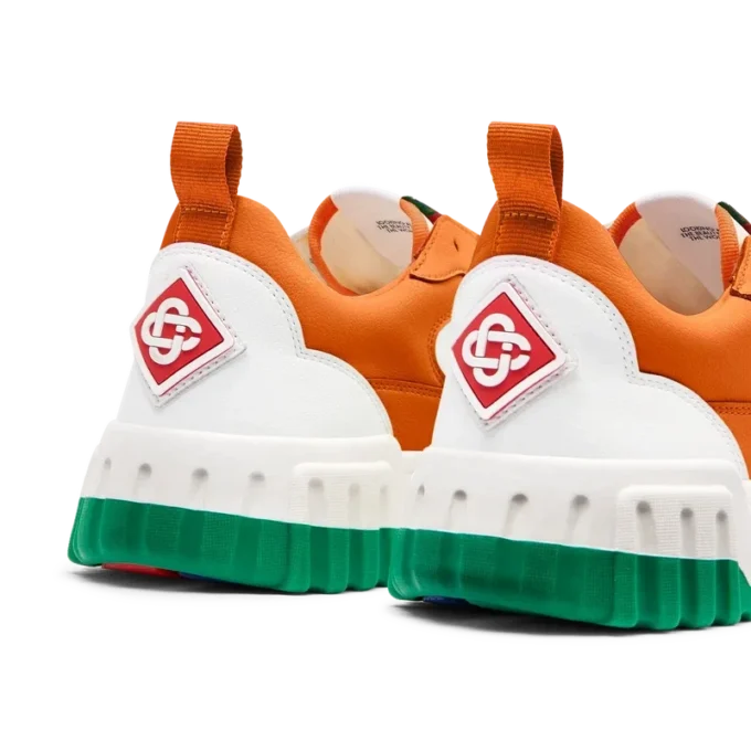 Baskets Court Orange & Blanc pour Femme