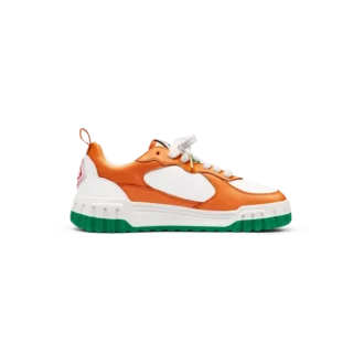 Baskets Court Orange & Blanc pour Femme