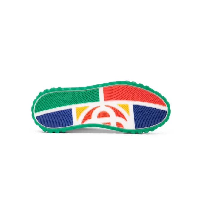 Baskets Court orange et blanches pour homme