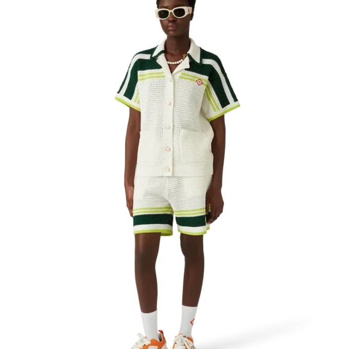 Baskets Court orange et blanches pour homme