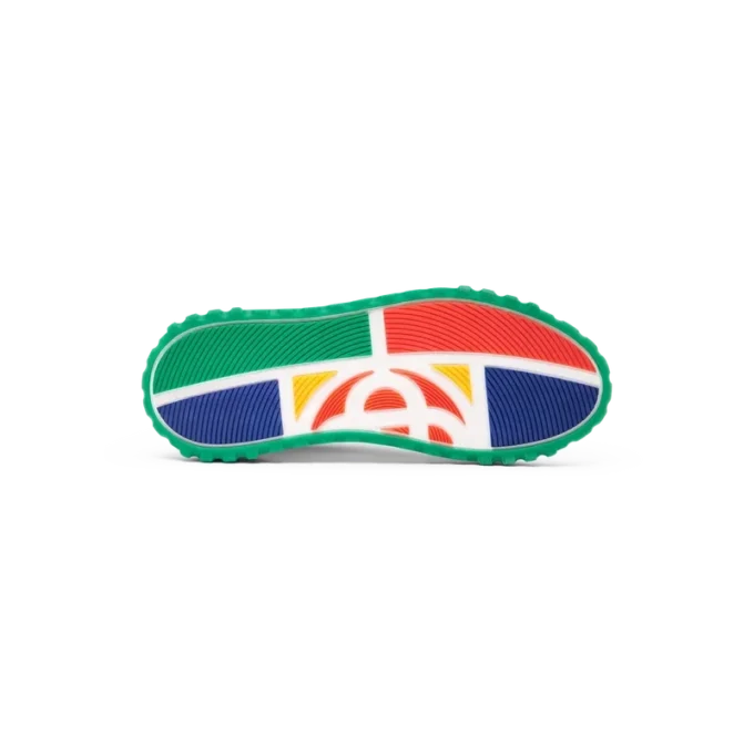 Baskets Court vertes et blanches pour femme