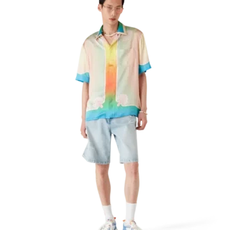 Baskets de tennis blanches et bleues pour homme