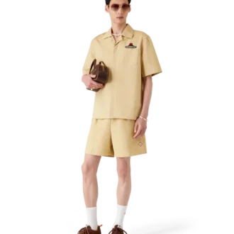 Baskets de tennis en daim marron pour homme