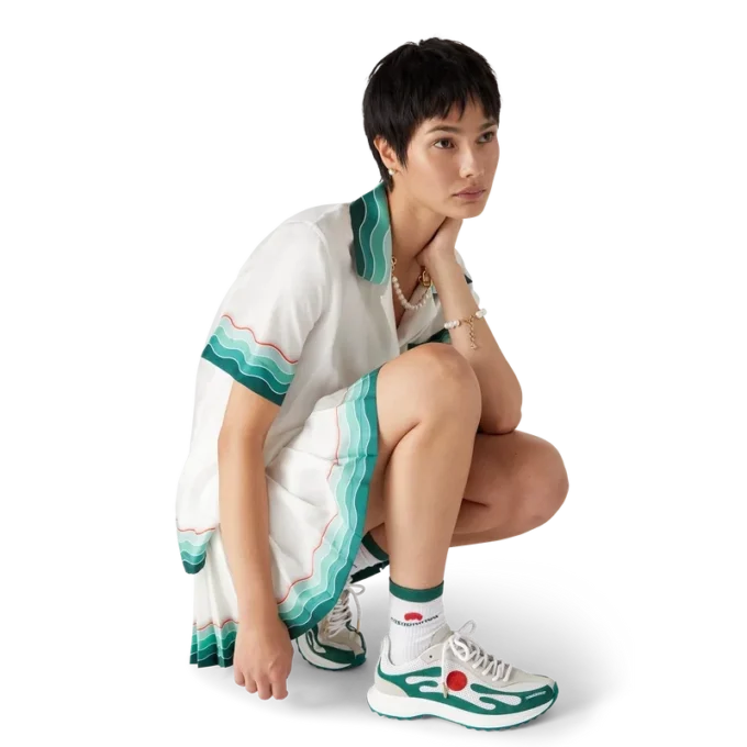 Baskets Stade blanches et vertes pour femme Baskets Stade blanches et vertes pour femme