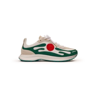 Baskets Stade blanches et vertes pour femme