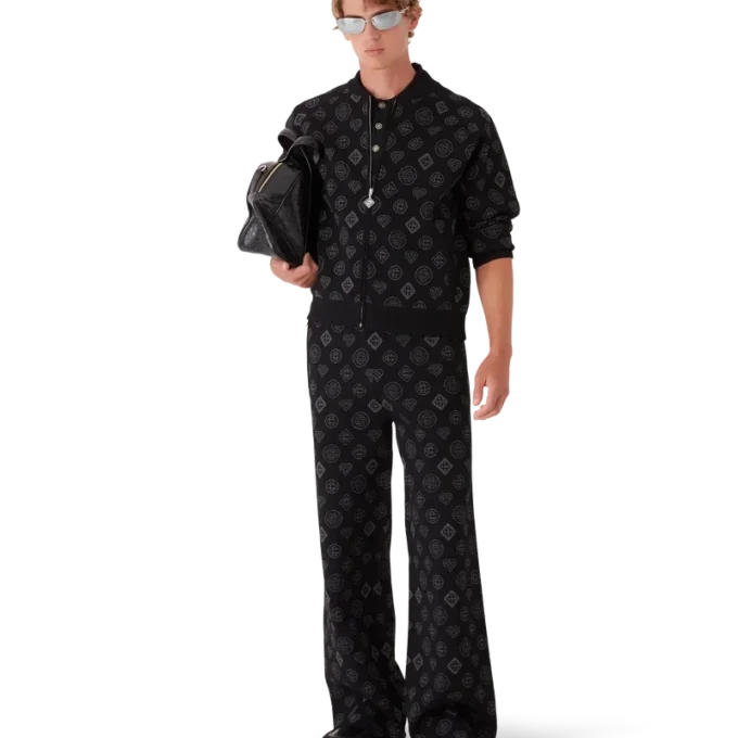 Blouson aviateur en jacquard monogramme