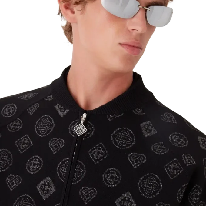 Blouson aviateur en jacquard monogramme