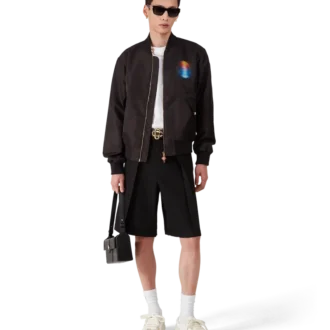 Blouson aviateur en organza dégradé