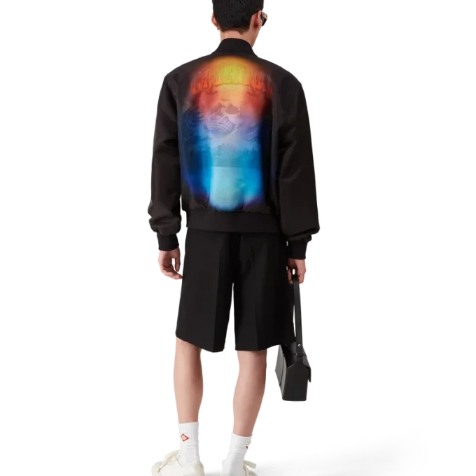 Blouson aviateur en organza dégradé