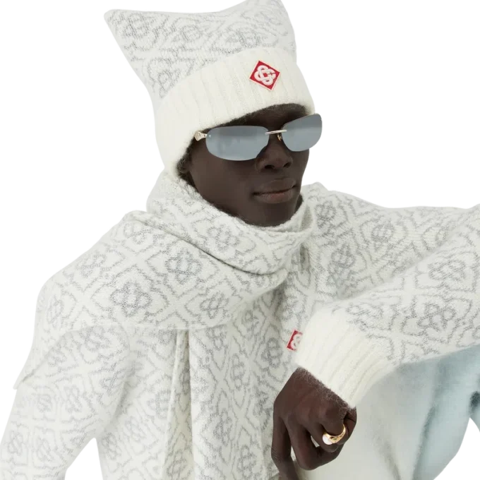 Bonnet de ski en mohair Monogram