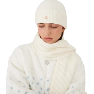 Bonnet en laine à côtes