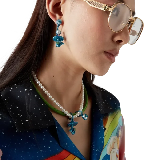 Boucles d&rsquo;oreilles champignon