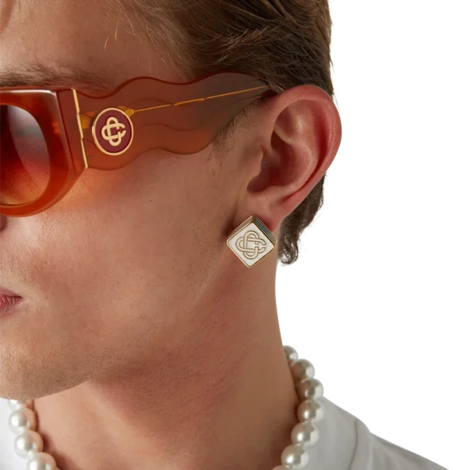 Boucles d&rsquo;oreilles à clous avec logo Monogram