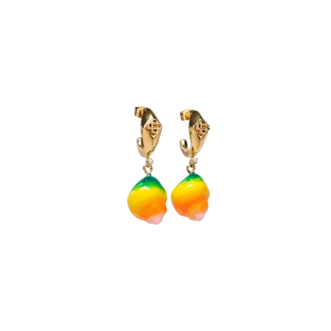 Boucles d&rsquo;oreilles pendantes en coquillage