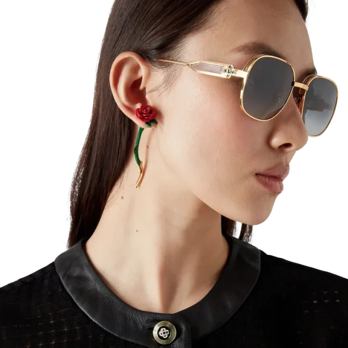 Boucles d&rsquo;oreilles pendantes Rose