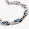 Bracelet en laiton « Goutte d&rsquo;eau » argent et bleu