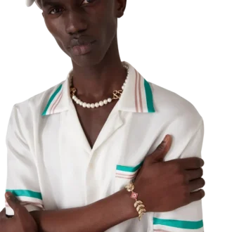 Bracelet feuille de laurier en or