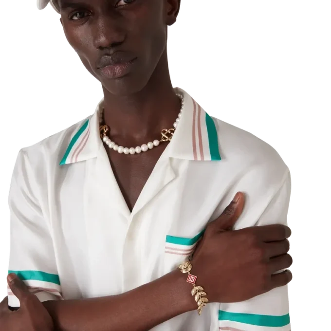 Bracelet feuille de laurier en or Bracelet feuille de laurier en or