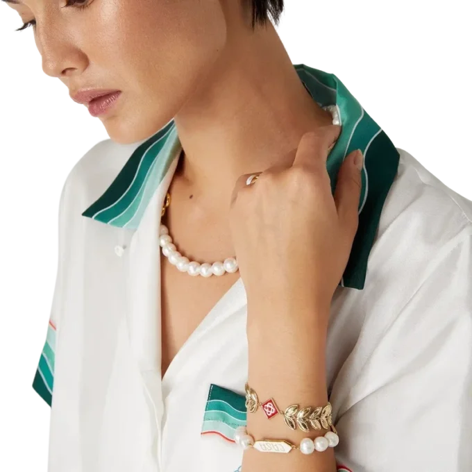 Bracelet feuille de laurier en or Bracelet feuille de laurier en or