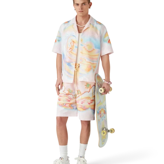 Bracelet à nœuds et perles rose