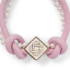Bracelet à nœuds et perles rose