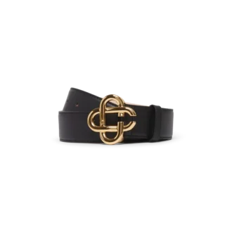Ceinture pour homme à boucle CC en noir et or