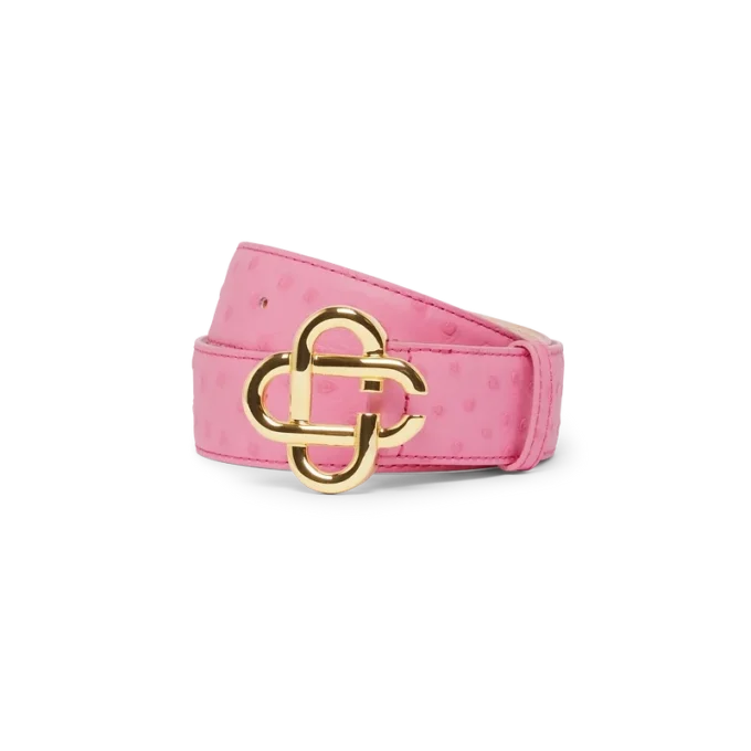 Ceinture rose avec logo CC en relief