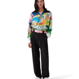 Ceinture rose avec logo CC en relief