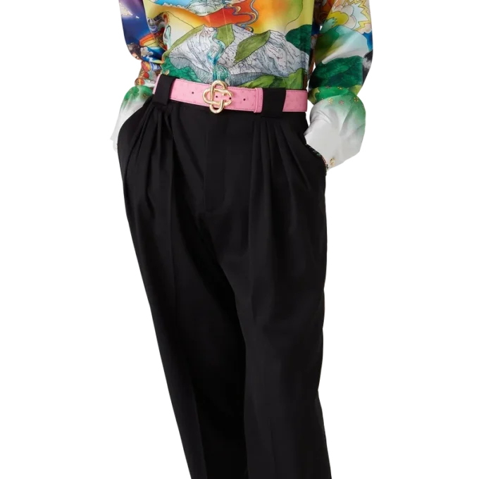 Ceinture rose avec logo CC en relief