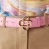 Ceinture rose avec logo CC en relief